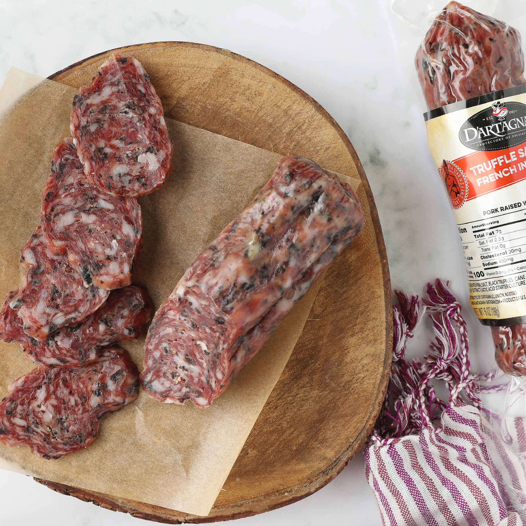 Artisanal Dry-Cured Pork Saucisson Sec with Truffles