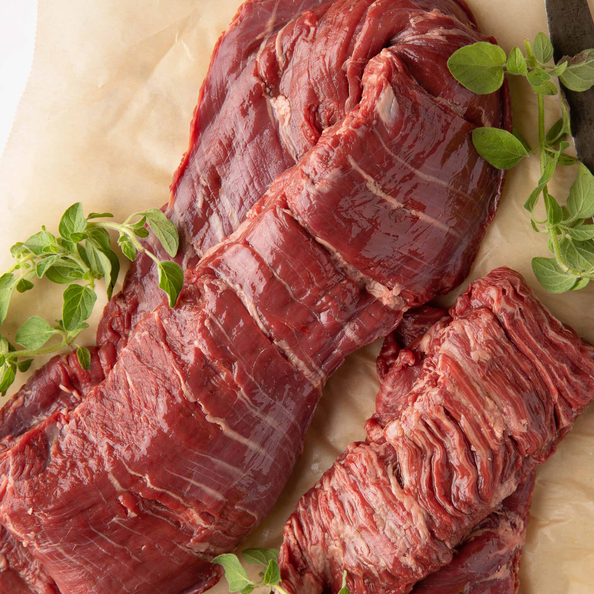 Grass-Fed Beef Outside Skirt Steak, Semi-Peeled