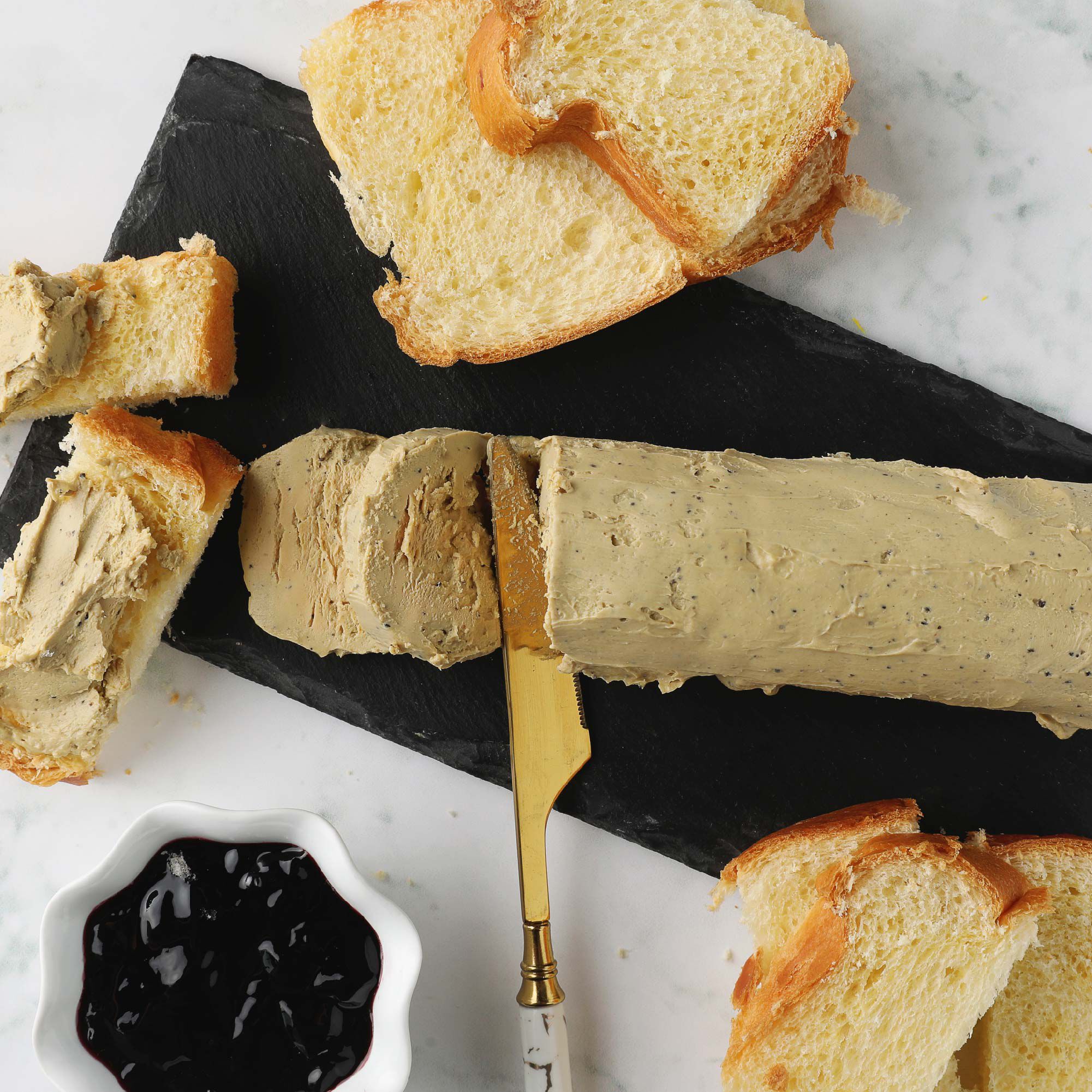 Medallion of Duck Foie Gras with Black Truffles